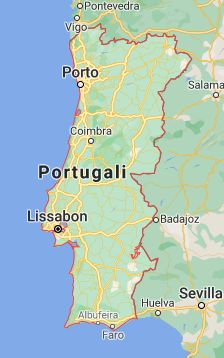 Interaktiivinen Portugalin kartta