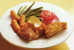 Cordon bleu färdig på tallriken