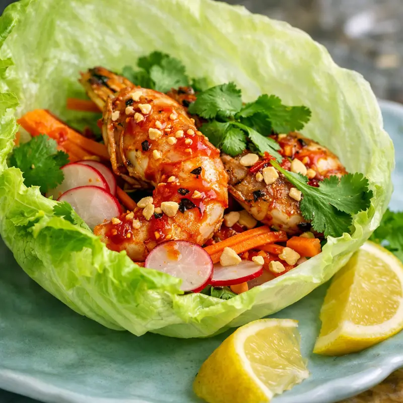 Grillatut inkiväärikatkaravut tarjottuna salaattikulhossa