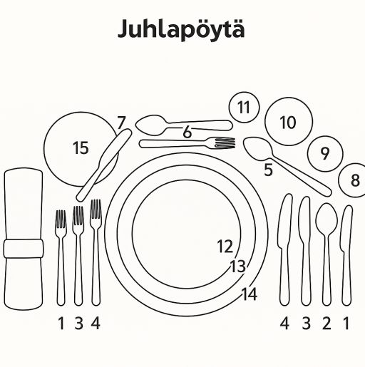Juhlapöydän kattaus