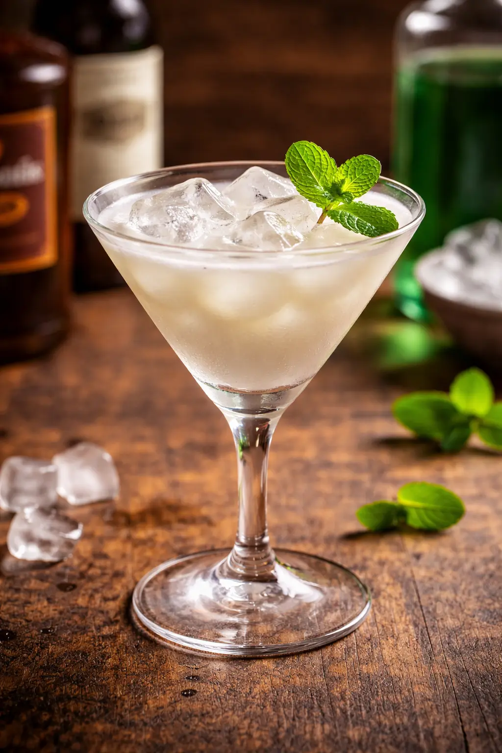 Marianne cocktail kaakao- ja minttuliköörillä maidossa