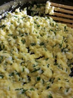 Munakokkeli pannussa