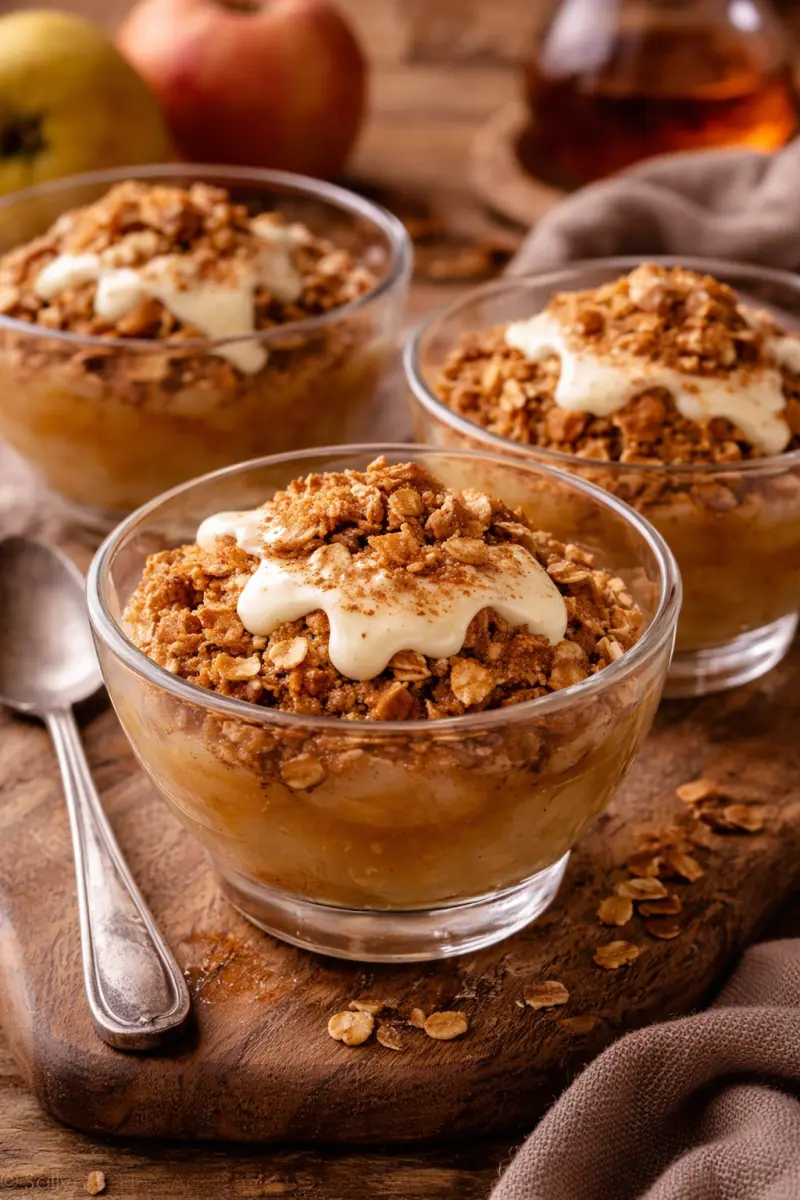 Omenasosejälkiruoka vaniljakastikkella