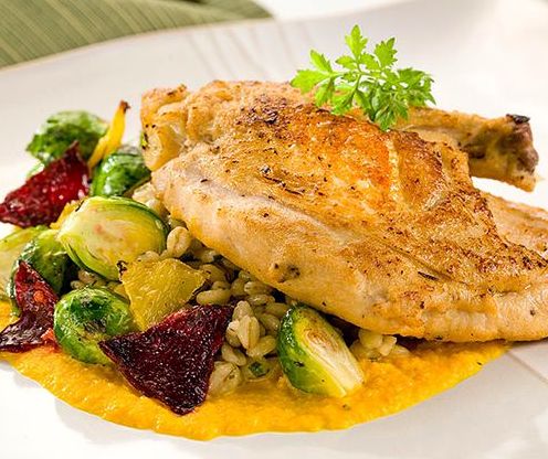 Vähärasvaista fasaaninrintaa lautasella