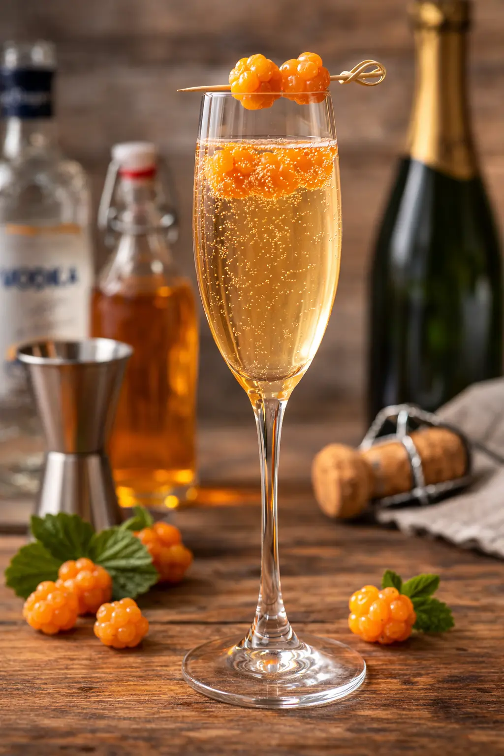 Perla Nordica kuohuviinilasissa