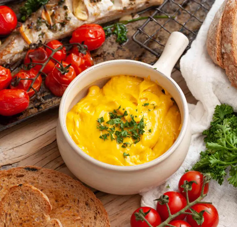 Rouille tarjoiluvalmiina kulhossa