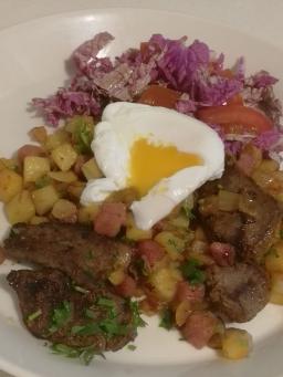 Rydbergin pihvi uppopaistetun munan kera