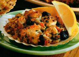 Santola no Carro - taskurapu kärryssä lautasella sitruunan lohkoilla