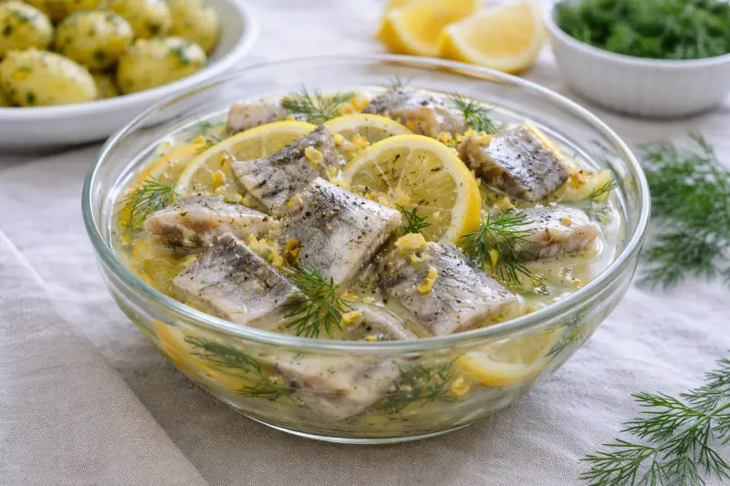 Sitruunasilli uusilla perunoilla