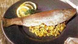 Sultan ibrahim eli täytetty meriharjus lautasella