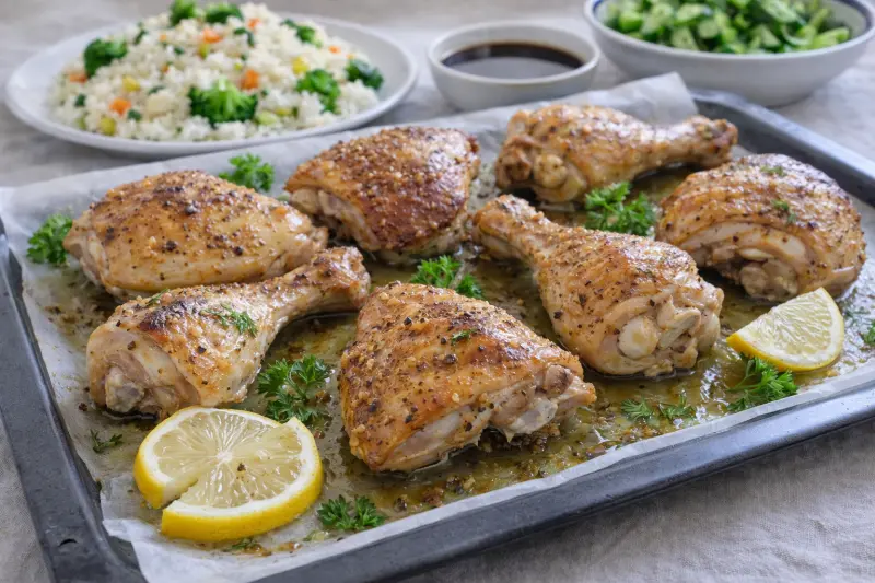 Herkullinen uunikana ja riisi