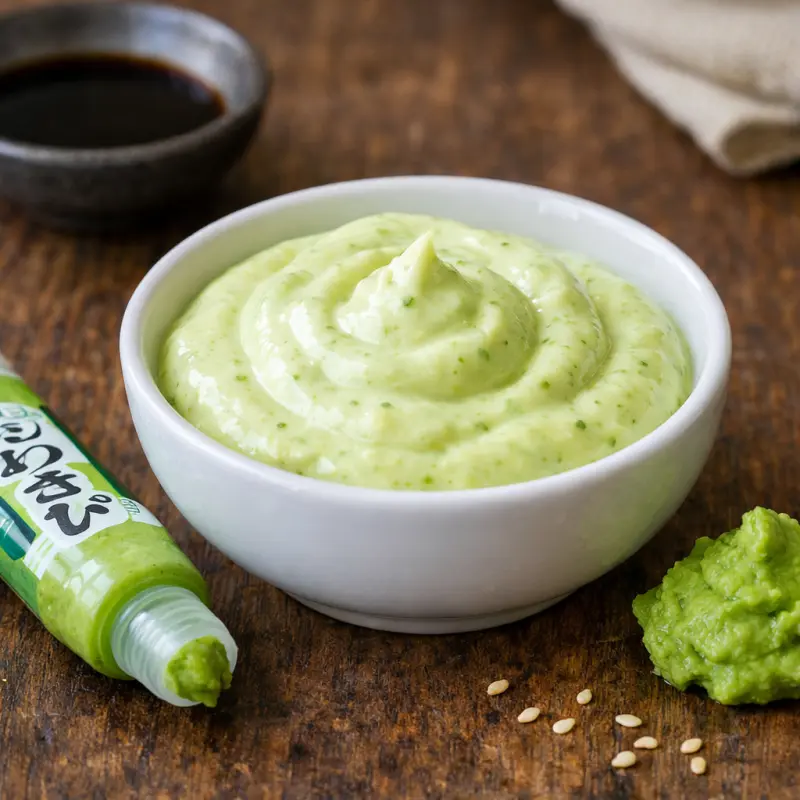 Wasabi-majoneesiä kulhossa